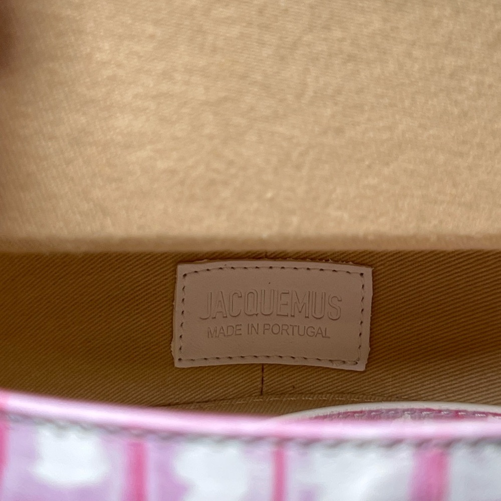 Jacquemus Pink Checkered Round Top-Handle Bag - Picture 4 of 8